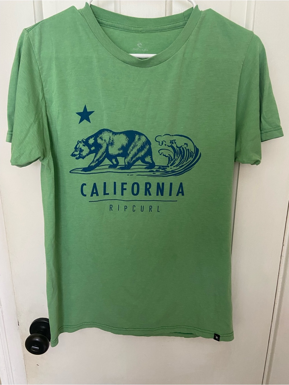 Rip Curl Men’s California Graphic Tee with Navy Print- Small